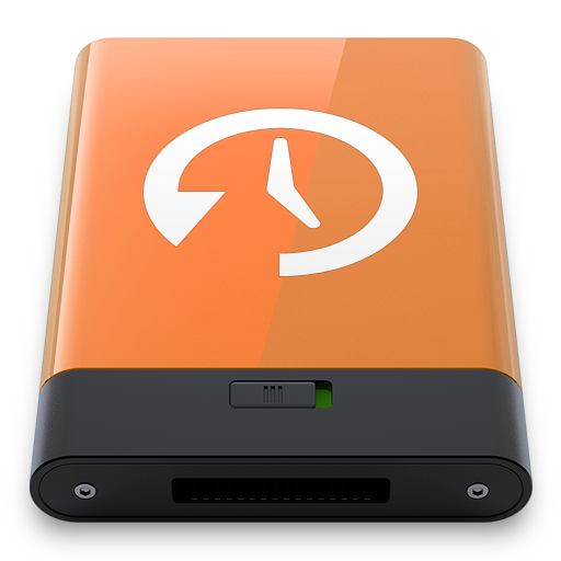 Orange Time Machine W Icon 512x512 png